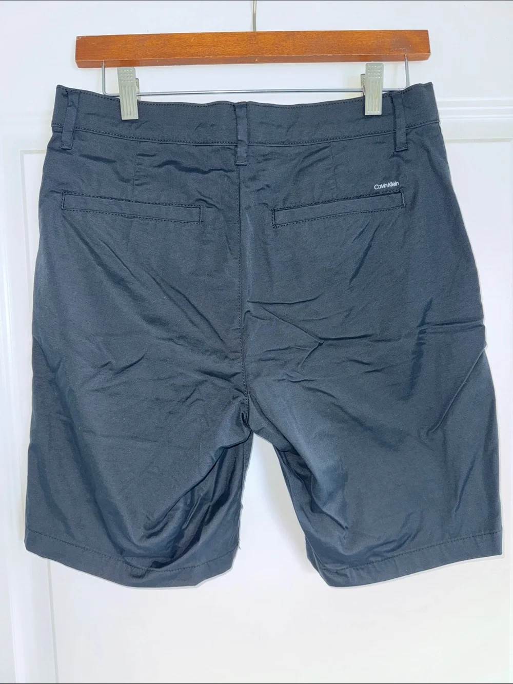 NWOT Calvin Klein Black Slim Fit Infinity Stretch Waist Dress Shorts 29